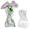 2pcs Blumenvase - Elegante Klarglasvase, 16 x 9X 7 cm Kleine Vasen, Verdicktes Kristallglas, Kreative Vase Moderne Wohnkultur, Glasvase für Büro Dekoration, Regal, Tisch, Bücherregal