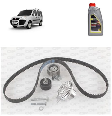 Kit distribuzione + p acqua + antigelo per Fiat Doblo 1.9d JTD Multijet gasolio 2001+