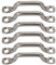 HSKRKOW 6 Stück Befestigungshaken,Augplatte Edelstahl,5 Mm Schraublöcher,Marine Hardware Decksplatte Augplatten Kit Zur Befestigung