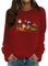 Halloweenkostüme für Damen Loose Loungewear Party Blusen Basic Clothes Langärmliges Sportshirt Kawaii Langshirt Fall Winter Pullover Drucken Shirts Halloween Sweater Damen
