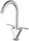 Kitchen Tap Dual Lever Single Hole Brass Brushed Nickel Kitchen Sink Mixer Tap with UK Standard Fittings, Eovem