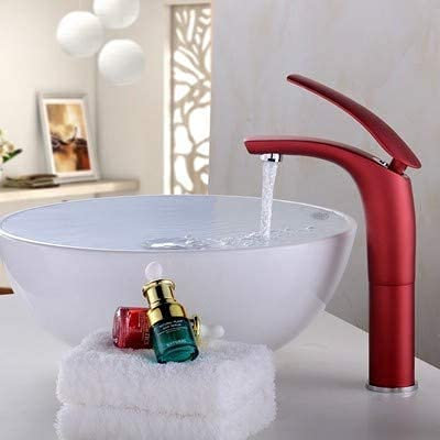 CCKUHN Wasserhähne, Wasserhahn, Waschtischarmatur, Heiß-Kalt-Waschbeckenarmatur, Messing-Wasserhahn/Mischbatterie/Wasserhahn, Badezimmerarmatur, Waschbeckenarmatur, Waschtischarmatur, An