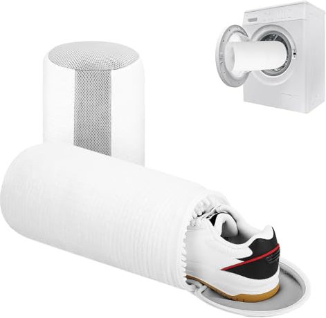 Shoe Cleaning Bag: Fluffy Fibers 360° Wrap-Around Reusable Washer for All Shoe Types and Sizes (White 2PCS)