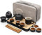 Japanese & Chinese Tea Set, Adults' Portable Gongfu Tea Set with Teapet with Porcelain Teapot, 8oz Teapot,14-Piece for Home/Outdoor/Office Gifts - Black