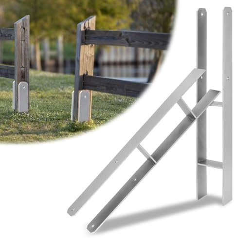 Peviasot 2x H-Pfostenanker 101 mm – H-Pfostenhalter für Zaun- und Holzpfosten, Robuste H-Anker für Gartenzaun, Carport, Pavillon und Holzbauprojekte (101 x 600 mm)