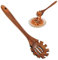 Wooden Spaghetti Spoon, Spaghetti Ladle, Hand Pasta Serving Utensils, Pasta Spoon Wood, Pasta Ladle with Teeth Spaghetti Tongs, Spaghetti Serving Spoon for Cooking in the Kitchen for Spaghetti
