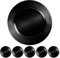 Murago - 6er Set Platzteller ca. 33cm Kunststoff schwarz - glänzende Unterteller Untersetzer für Teller Dekoteller Kerzenteller Dekoration für Hochzeit Tischdeko