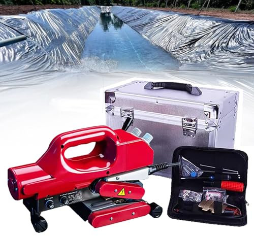 Dfdieratve Industrielle Geomembran-Schweißmaschine für HDPE-, LLDPE- und PVC-Materialien – Nahtfestigkeit, für Mülldeponien, Teichfolien und Industrieprojekte,Steel Roller Style