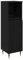 vidaXL Bathroom Cabinet - Black Oak Matte Finish - Solid Wood/Veneer Rectangular - 30x30x100 cm - Contemporary Bath Storage Unit