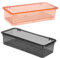 KOCKSHION 2 Piezas Caja de Utensilios de Drenaje Organizador de Cubiertos compartimientos de almacenaje Bandeja de Cubiertos de Cocina Organizador de Utensilios con Tapa