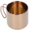 Glomora 400ml tasse de café 304 tasse de thé à thé portable en acier inoxydable pour bar à domicile sans couvercle (Rose Gold)