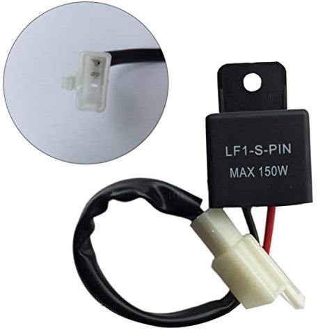 MUSISALY 150W Blinker Relais Wasserdichtes Lampen Blinker Steuergerät für Motorräder Schwarz
