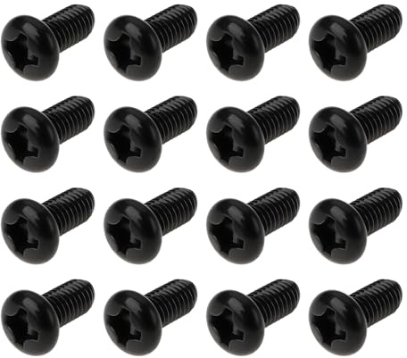 Create idea 100Pcs Black Radio M3 6mm Case Screws Metal Screws for CB and Ham Radio