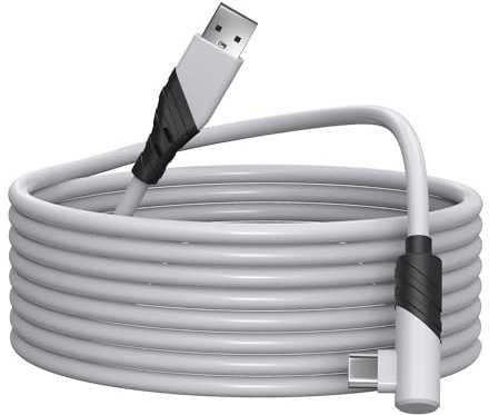 PHONILLICO Kabelverbindung kompatibel mit Meta Quest 3S/Quest 3/Quest 2/Quest Pro/Pico 4 für PC Steam VR Zubehör USB TYPE USB Super Speed 5Gbps 5 Meter