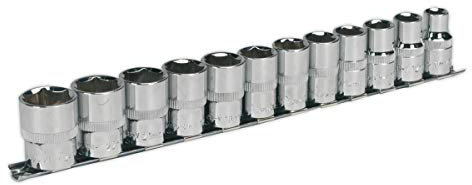 Sealey Ak2695 Socket Set 12Pc 1/2Sq Drive 6Pt Walldrive Metric
