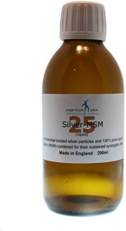 Silver-MSM 25 (Liquid) - 200 ml in Amber Glass Bottle