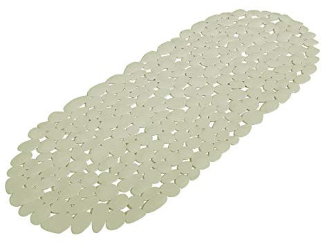 SANIMIX Große Badematte Wanneneinlage Wannenmatte Sicherheitseinlage für die Badewanne Modell Little Stones Größe: 99 x 39cm - Farbe: Grau