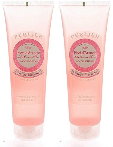Perlier:Fiori d'Arancio Foaming Shower Gel, Orange Blossom Scent - 8.4 Fluid Ounces (250mL) Tubes (Pack of 2) [ Italian Import ]