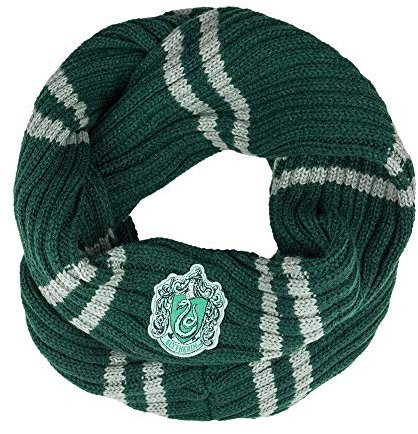 Cinereplicas - Harry Potter - Infinity Schal - Superweich - Licence -Offiziel lizensiert - Slytherin - 190 cm - Grün und Grau