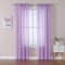 MIULEE Tende 2 Pannelli Trasparenti in Voile con Passanti Morbidi Finestre per Camera da Letto e Soggiorno 140x245cm Viola Chiaro