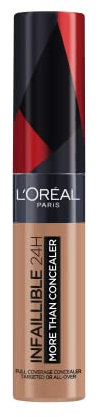 L'Oréal Paris Concealer zum Abdecken und Auffrischen, Für ein deckendes Finish und bis zu 16H Halt, Infaillible More Than Concealer, Farbe: 334 Walnut, 11 ml