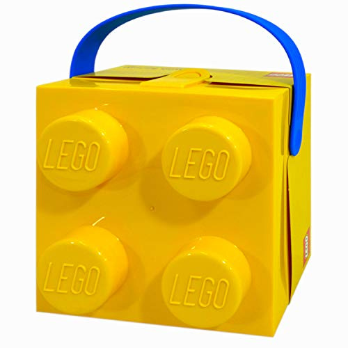 LEGO Yellow Lunch Box with Blue Handle