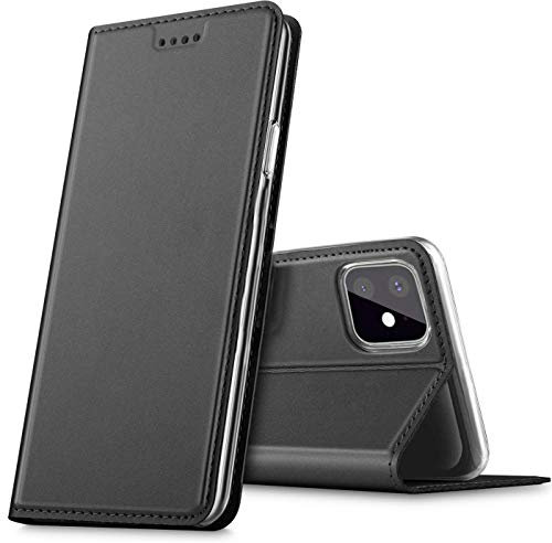 Verco Case compatible with Apple iPhone 11, Flip Wallet Cover with Magnetic Closure for iPhone 11 Phone Case - black