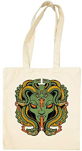 Medusa Greek Mythology Creature Snake Art Off White Einkaufstasche