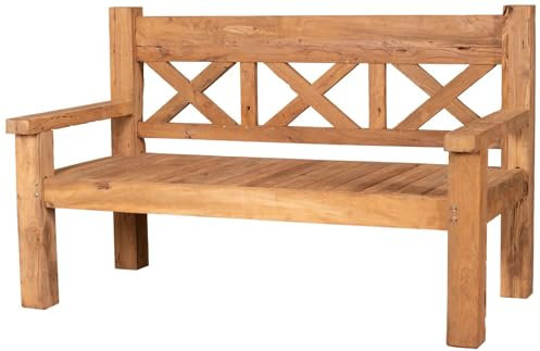 bene living Teakholz Gartenbank Rustique 160 cm