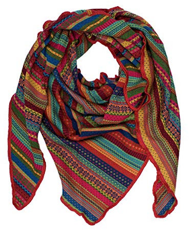 Invero, Merino Dreieckstuch Tiziana, 100% Wolle (Knall-Bund)