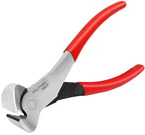 HAUTMEC 7 Inch Nail Puller Pliers Tool, CR-Ni Steel End Cutting Pliers with Non-Slip Grip, Nail Remover Tool with Polished Finish, End Cutting Nippers Tool for Pulling Nails and Wires HT0158-UK