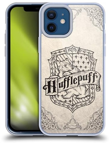 Head Case Designs Licenciado Oficialmente Harry Potter Hufflepuff Parchment Sorcerer's Stone I Carcasa de Gel de Silicona Compatible con Apple iPhone 12 / iPhone 12 Pro