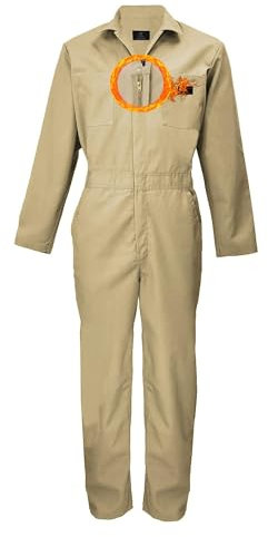 M&M SCRUBS Overall, Arbeitskleidung für Herren, langärmelig, khaki, Klein