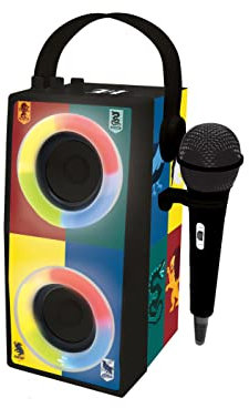 Lexibook, Harry Potter, Altoparlante Portatile Bluetooth con Microfono, Effetti di Luce, Karaoke, Senza Fili, USB, Scheda SD, Batteria Ricaricabile, BTP180HPZ