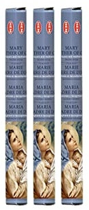 Grenadine Boutique - Hem Encens Bâtonnets Religieux - Lot de 3 Boîtes de 20g Marie Mère de Dieu