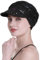 FocusCare Weiche Kappe für Damen in Chemotherapie, Bambus, Baseballkappe, bei Haarausfall, Turbane, Black-F, Einheitsgröße