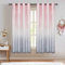 Rosa und Grau Ombré-Fenstervorhänge, Grau und Rouge, Farbverlauf, Vorhang für Mädchen, Kinderzimmer, Baby, Fenstervorhänge mit Ösen, für Schlafzimmer, Wohnzimmer, Set mit 2 Paneelen, 132x163 cm Länge