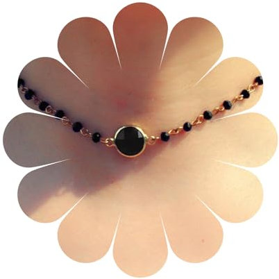 Aneneiceera Boho Schwarzer Kristall Choker Kurze Goldene Halskette Satellitenkette Zierliche Runde Edelstein Hochzeit Strass Halskette Charme Modeschmuck Geschenk Für Frauen Und Mädchen (schwarz)