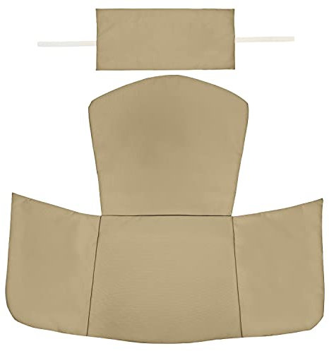 Ferocity Hängesessel Kissenbezug, Polsterbezug, Überzug für Polyrattan/Rattan Kissen Hängeschaukel, Hängekorb, Schaukel Korb, Rückenkissenbezug in der Farbe Beige [114]