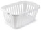 AC - Cesta para la Ropa Sucia - Forma Rectangular - Fabricado en Plástico - Cesto para la Colada - Almacenamiento - 26 x 60 x 40 cm - Color Blanco