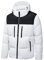 TONY BACKER Giacca da Uomo Jacket Piumino Cappuccio Rimovibile Giubbotto Caldo Casual Multitasche Materiale Sintetico Antivento (M, BIANCO)