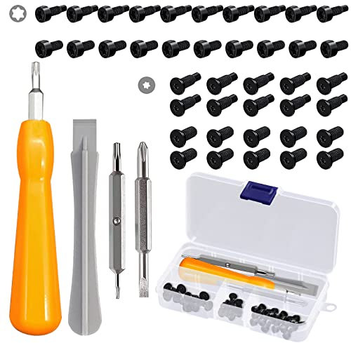 Fozuanei Ring Doorbell Screwdriver Replacement, Security Replacement Kit with 40pcs Screws, Alloy Double Ended Tool for Video Doorbell, Battery Change, Orange (HXUKZ-057)