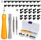 Fozuanei Ring Doorbell Screwdriver Replacement, Security Replacement Kit with 40pcs Screws, Alloy Double Ended Tool for Video Doorbell, Battery Change, Orange (HXUKZ-057)