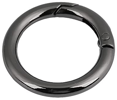 1 Ring Karabiner Innen-Ø Größenwahl Farbwahl Metall Ringkarabiner Schlüssel, Farbe:anthrazit, Größe:Rund | 25mm x 4mm