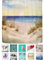 Arteneur®Rideau de douche 180 x 200 cm avec ourlet lesté - Fonction anti-moisissure, opaque, imperméable et lavable - Certifié Öko-Tex Standard 100 - 12 anneaux - Motif bord de mer