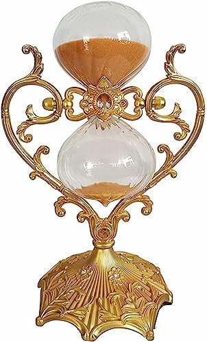 sablier, sablier d'heure, sablier sablier 30 minutes/60 minutes horloge de sable artisanat sablier en métal décoration en verre cadeau souvenir créatif unique pour le bureau d'étude à domicile (coul