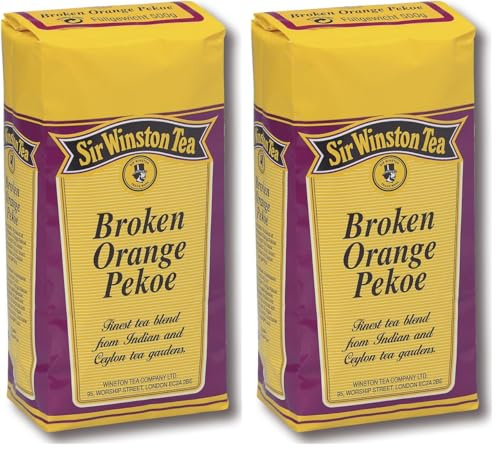 Sir Winston Broken-Orange-Pekoe Schwarztee, 2er Pack (1 x 500 g Packung)