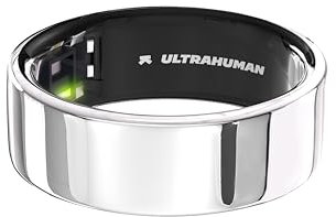 ULTRAHUMAN Ring Air: Rastreador de sueño y Actividad física, Anillo Inteligente para Mujeres y Hombres, Sin Tarifa de aplicación para Funciones estándar, 14, Plata Espacial