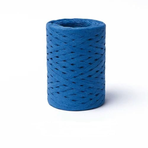 160 g/Set Bastgarn, Papierstrohhalm für Handstricken, Häkeln, Taschen, Sommermütze, Hausschuhe, Tassenabdeckungen, DIY, weicher, geschmeidiger Faden, Weiß, Blau