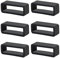 6 anelli di fissaggio per cinturino per orologio, 16/20/22/24 mm, in silicone, supporto per cinturino per orologio, in gomma nera, accessori di ricambio per orologi sportivi intelligenti, 16mm